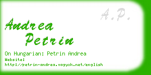 andrea petrin business card